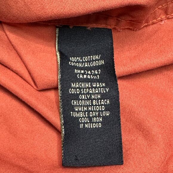 Bass Pro Shops Redhead L/S Button Up Shirt Men's 2XL Pumpkin Orange 100% Cotton - Picture 6 of 6